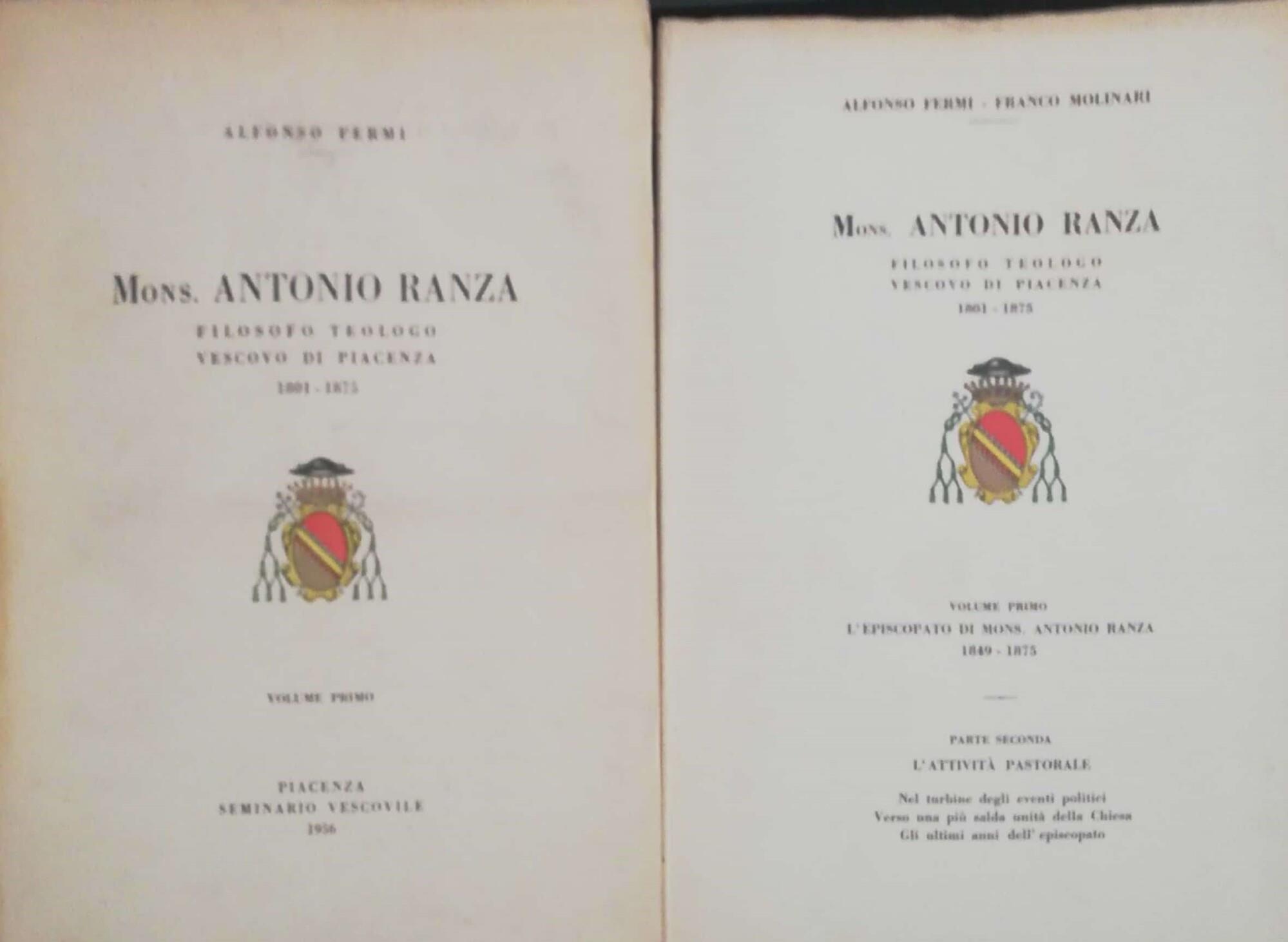 L' piscopato di Mons.Antonio Ranza 1801-1875 2 vol