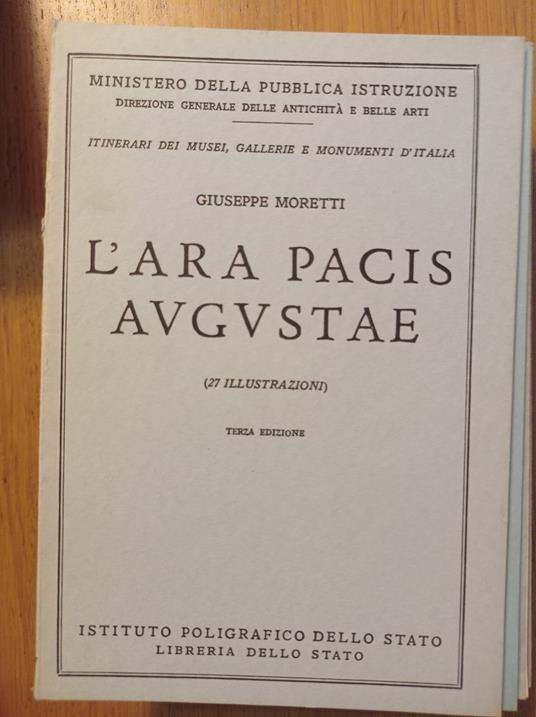 L' ara pacis Augustae - Giuseppe Moretti - copertina