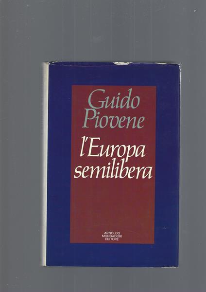 L' Europa Semilibera - Guido Piovene - copertina