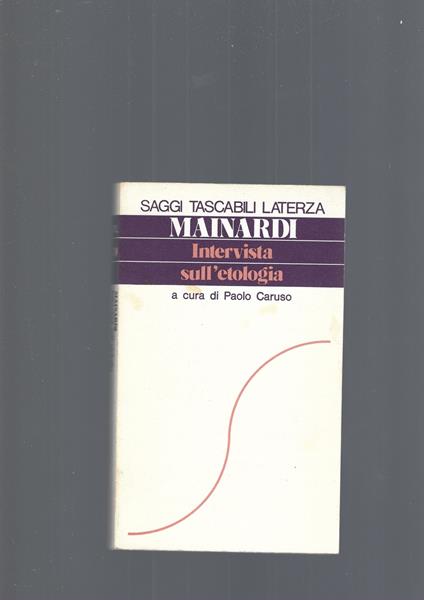 Intervista Sull' Etologia - Danilo Mainardi - copertina