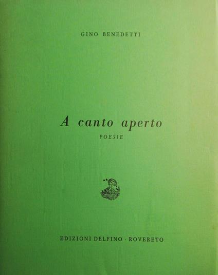 A canto aperto - Gino Benedetti - copertina