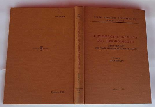 Un'immagine insolita del Risorgimento. Dalle memorie del conte Eugenio De Roussy De Sales - copertina
