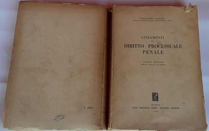 Lineamenti di diritto processuale penale - Giovanni Leone - copertina