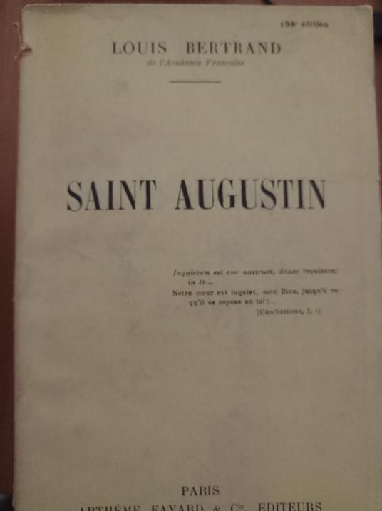 Saint Augustin - Louis Bertrand - copertina