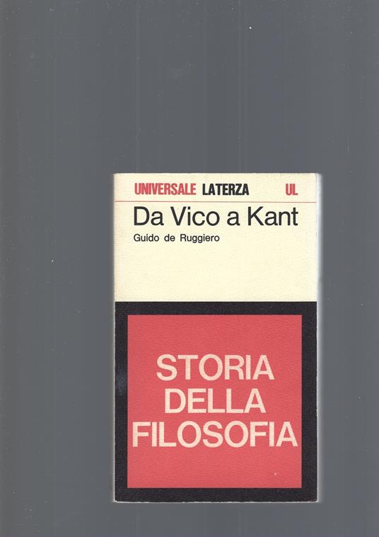 Da Vico A Kant - Guido De Ruggiero - copertina