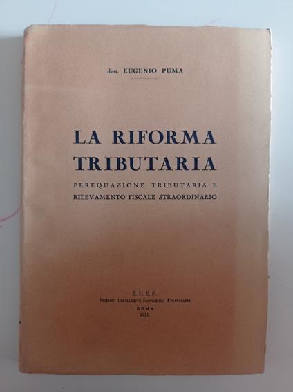 La riforma tributaria - copertina