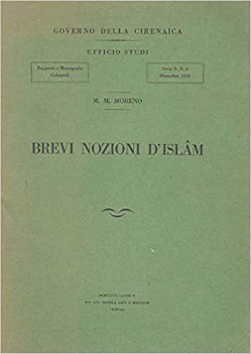 Brevi nozioni d'Islam - M. Mario Moreno - copertina