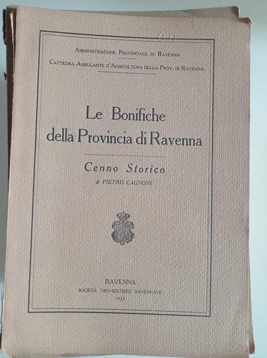 Le Bonifiche della Provincia di Ravenna - Pietro Cannoni - copertina