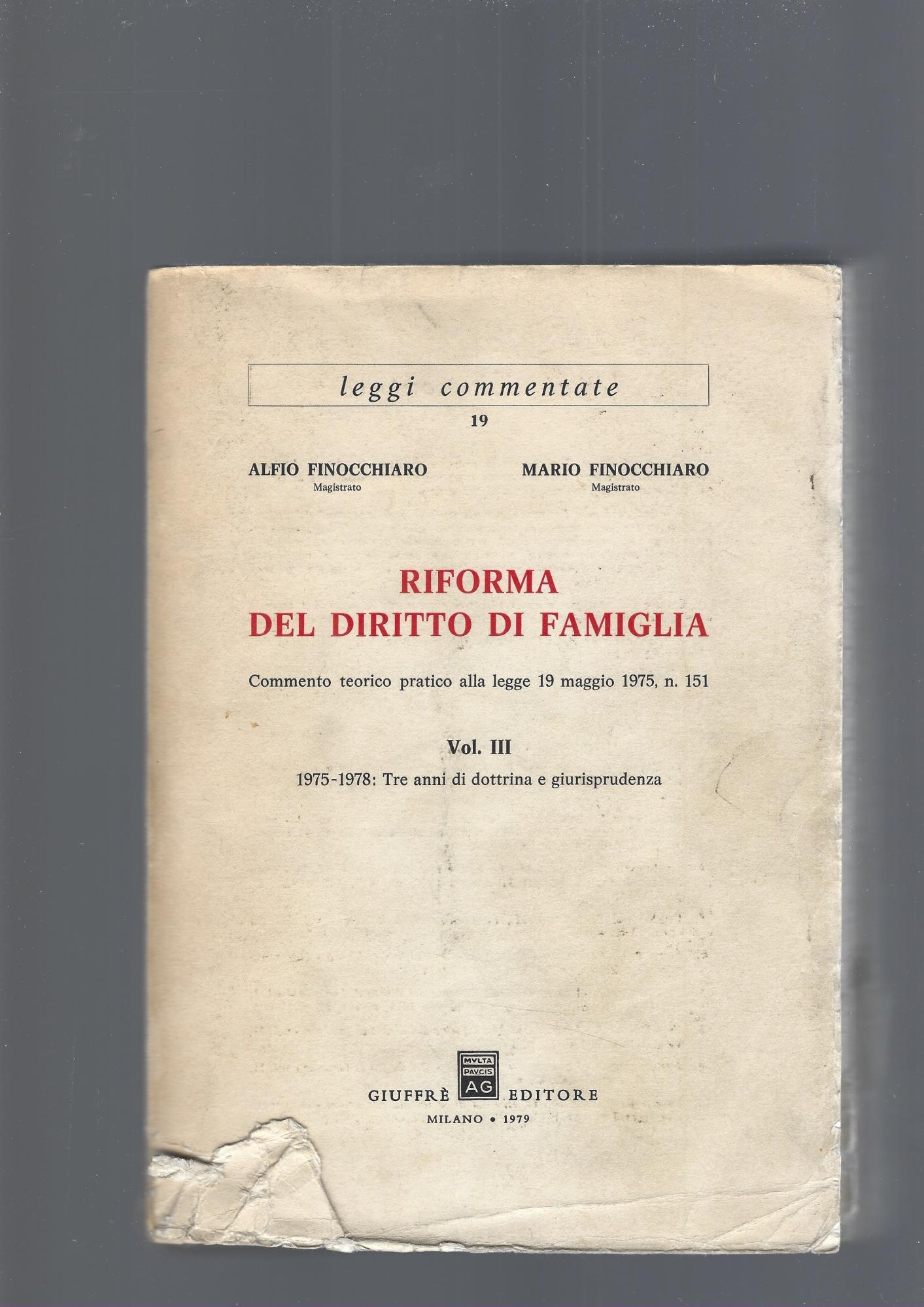 Riforma Del Diritto Di Famiglia, Volume Iii
