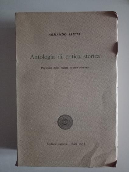 Antologia di critica storica III - Armando Saitta - copertina