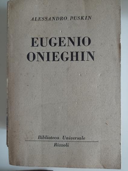 Eugenio Onieghin - Aleksandr Puskin - copertina
