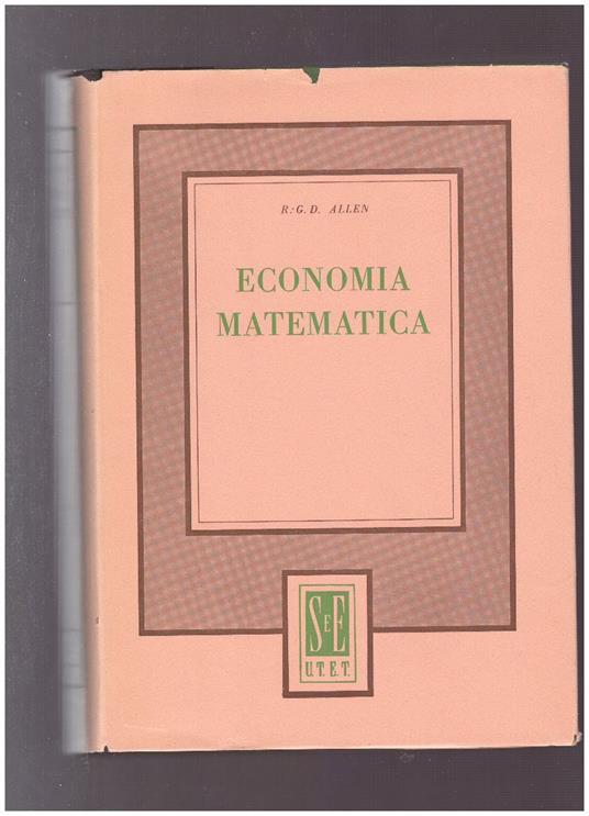 Economia Matematica - Roy George Douglas Allen - copertina