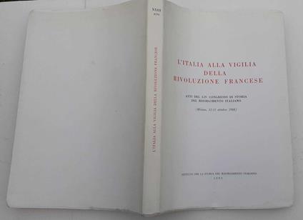 L' Italia alla vigilia della Rivoluzione Francese - copertina
