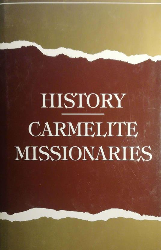 History of the congregation of the Carmelite Missionaries - copertina