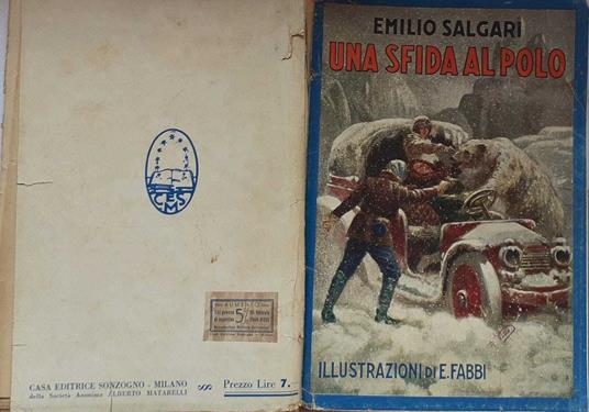 Una sfida al polo - Emilio Salgari - copertina
