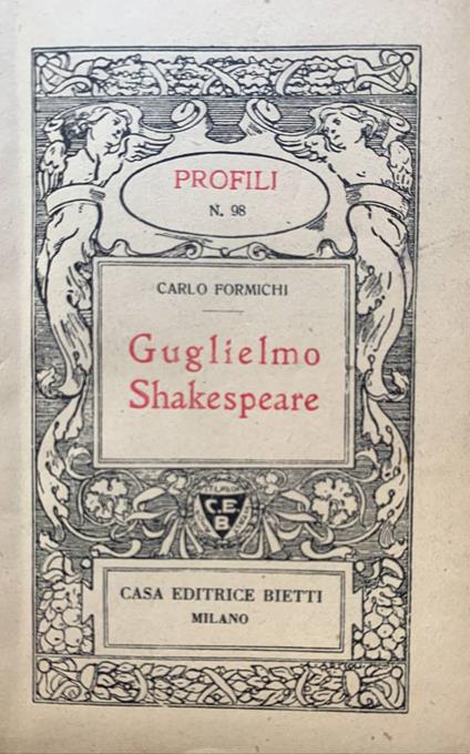 Guglielmo Shakespeare - Carlo Formichi - copertina