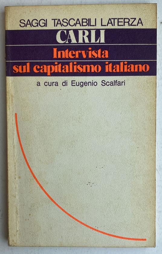 Intervista sul capitalismo italiano - Guido Carli - copertina