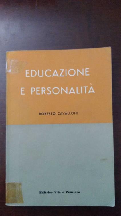 Educazione e personalità - Roberto Zavalloni - copertina
