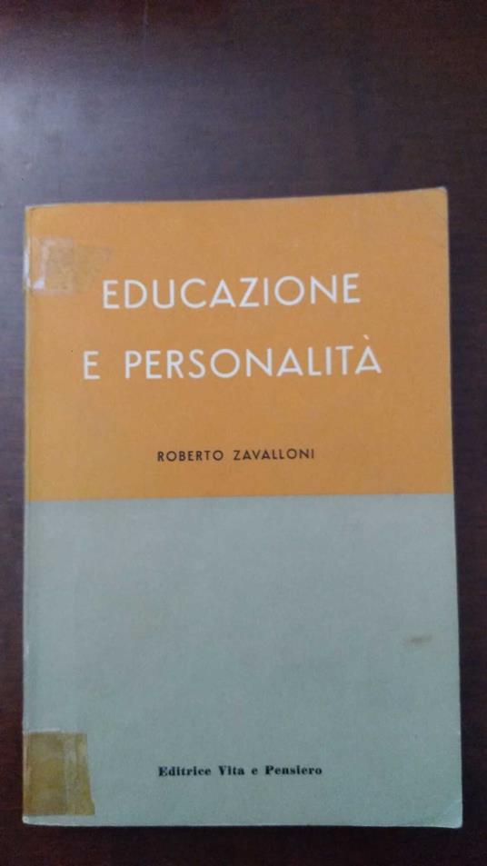 Educazione e personalità - Roberto Zavalloni - copertina