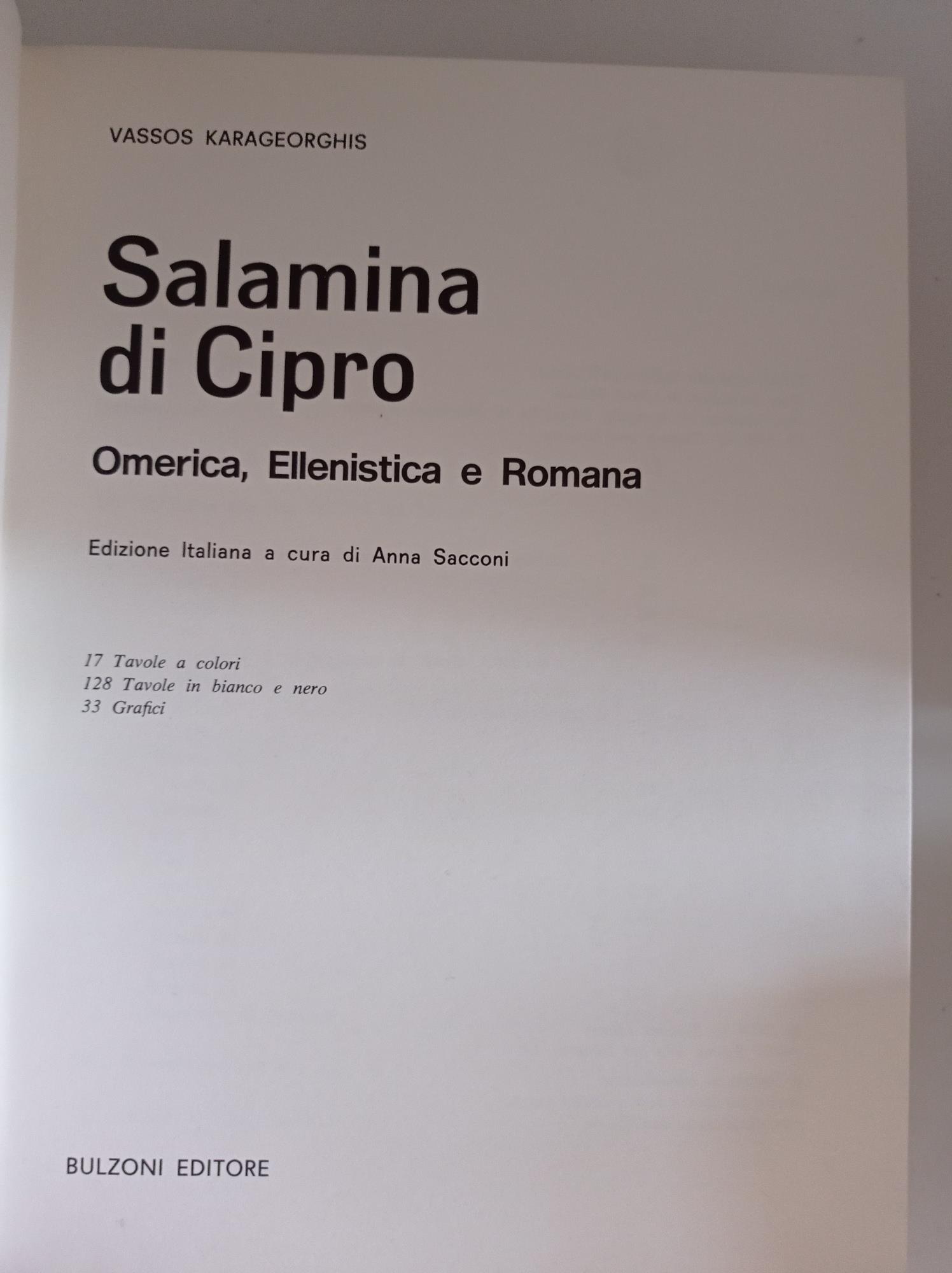 Salamina di Cipro Omerica, Ellenistica e Romana