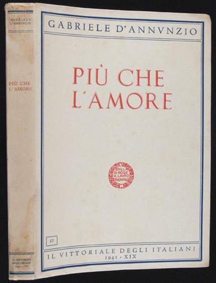 Più che l'amore - Gabriele D'Annunzio - copertina