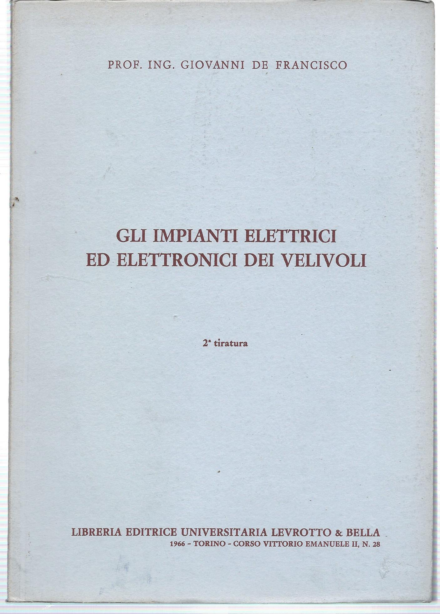 Gli impianti elettrici ed elettronici dei velivoli