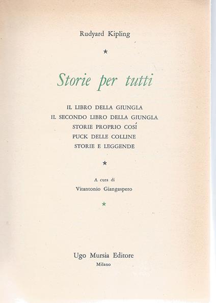 Storie per tutti - Rudyard Kipling - copertina