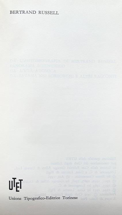 Le opere - Bertrand Russell - copertina