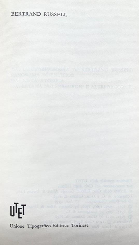 Le opere - Bertrand Russell - copertina