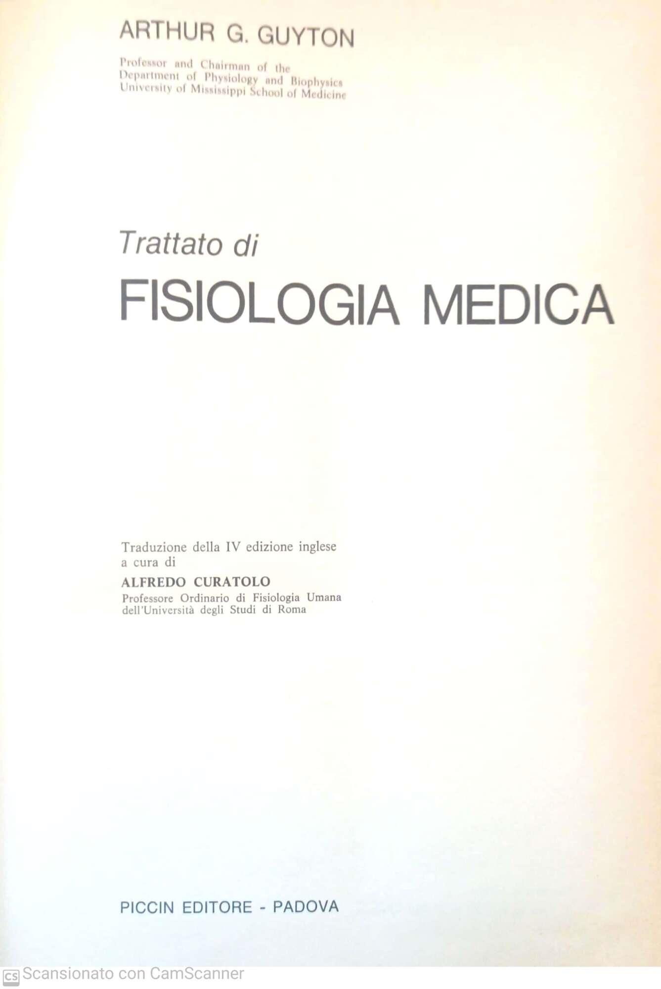Trattato di fisiologia medica