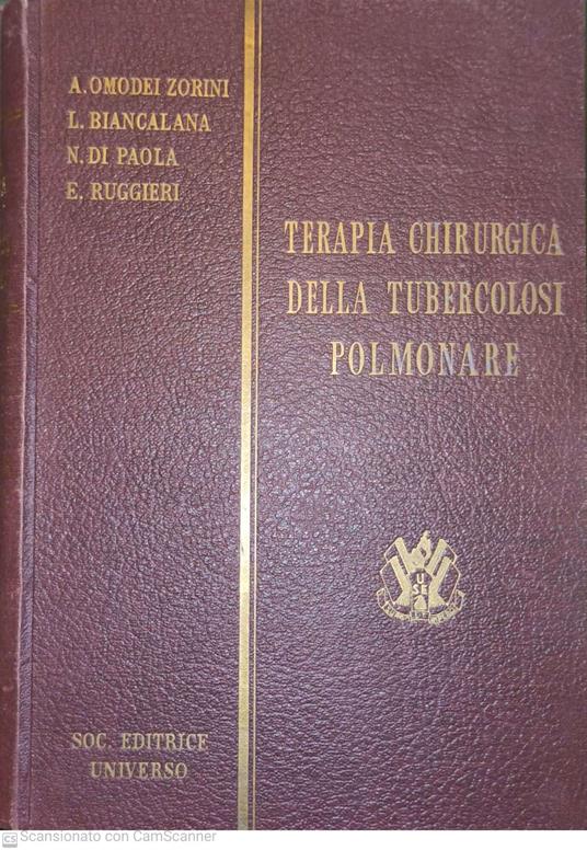 Terapia chirurgica della tubercolosi polmonare - copertina