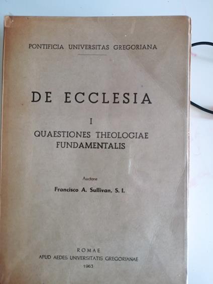 De ecclesia I quaestiones theologiae fundamentalis - copertina
