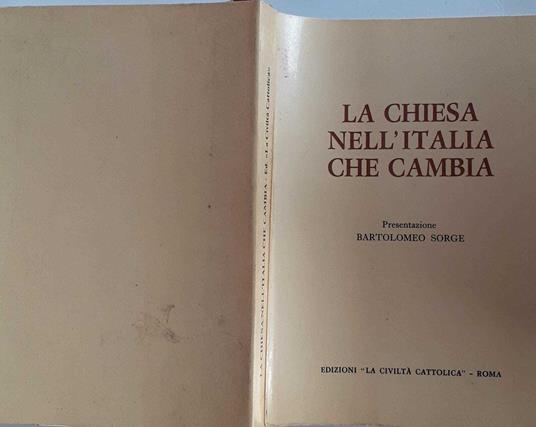 La chiesa nell'Italia che cambia - Bartolomeo Sorge - copertina