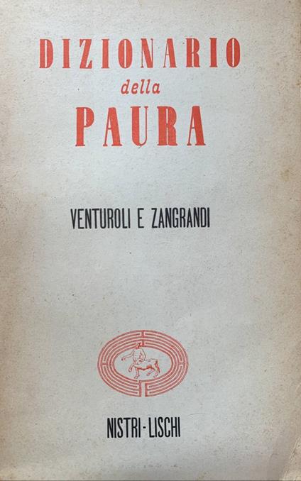 Dizionario della paura - copertina