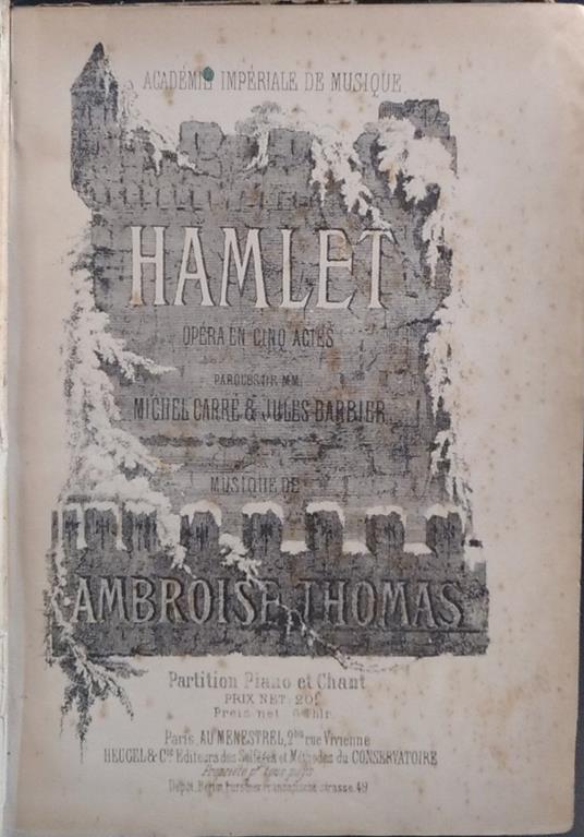 Hamlet - Ambroise Thomas - copertina