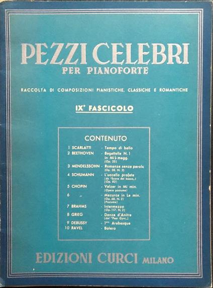 Pezzi celebri per pianoforte - copertina