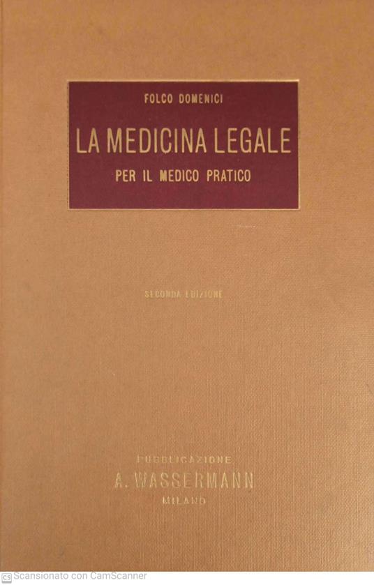 La medicina legale per il medico pratico - copertina