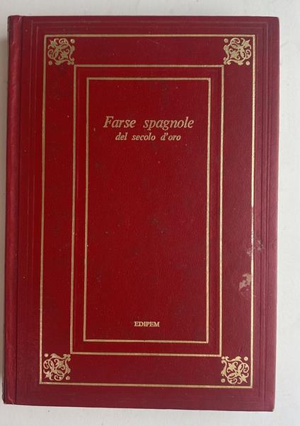 Farse spagnole del secolo d'oro - copertina