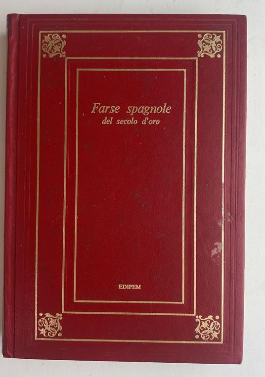 Farse spagnole del secolo d'oro - copertina