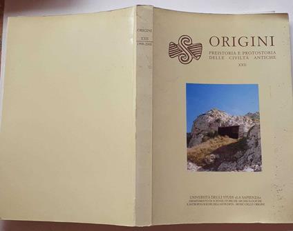 Origini. Rivista di preistoria e protostoria delle civiltà antiche. XXII (1998-2000) - Salvatore Puglisi - copertina