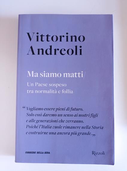 Ma siamo matti - Vittorino Andreoli - copertina