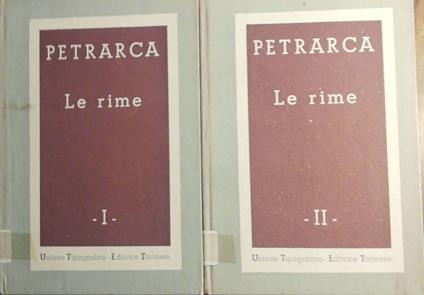 Le rime. Volumi I e II - Francesco Petrarca - copertina