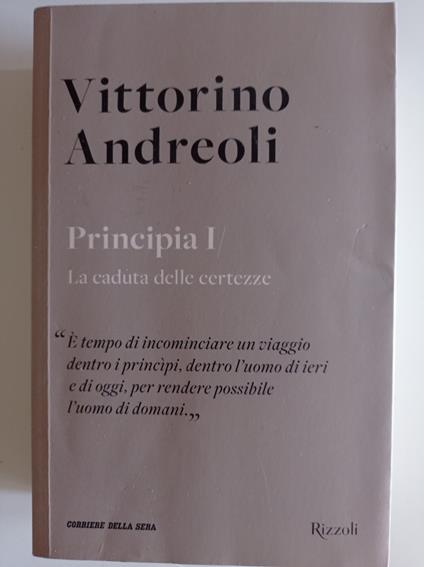 Principia I - Vittorino Andreoli - copertina