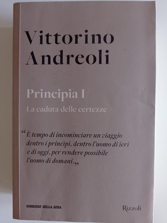 Principia I - Vittorino Andreoli - copertina