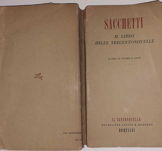 Il libro delle trecentonovelle - Franco Sacchetti - copertina