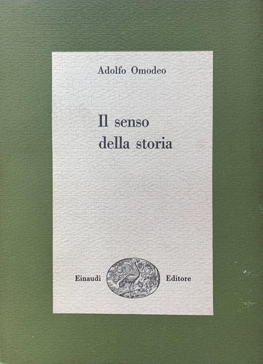 Il senso della storia - Adolfo Omodeo - copertina