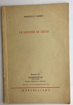 La lezione di Lecce. Estratto da 
