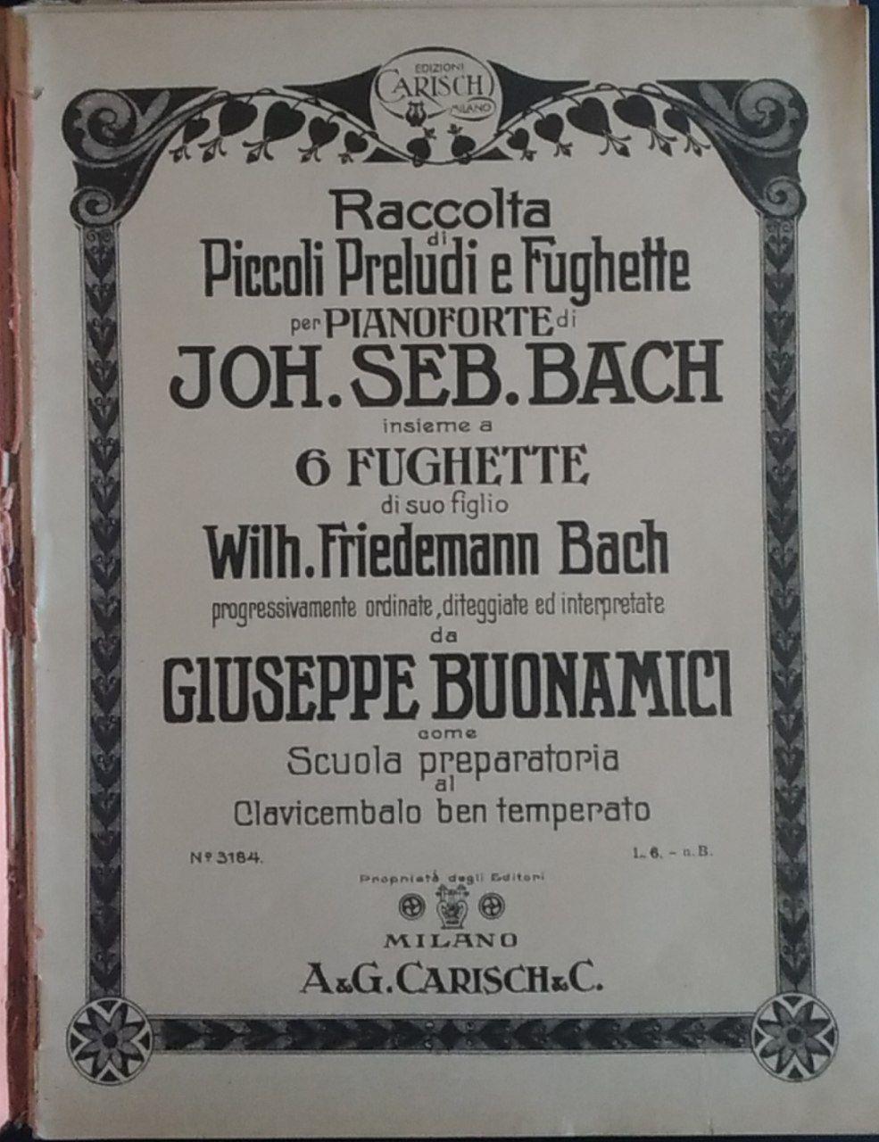Raccolta di Piccoli Preludi e Fughette per pianoforte