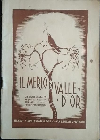 Il merlo di valle d'or - copertina