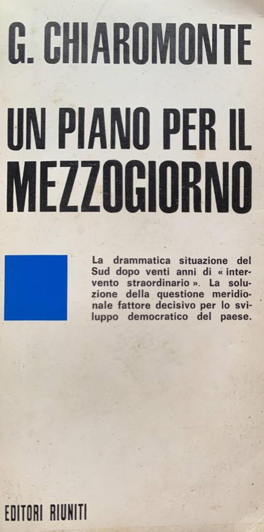 Un piano per il Mezzogiorno - Gerardo Chiaromonte - copertina
